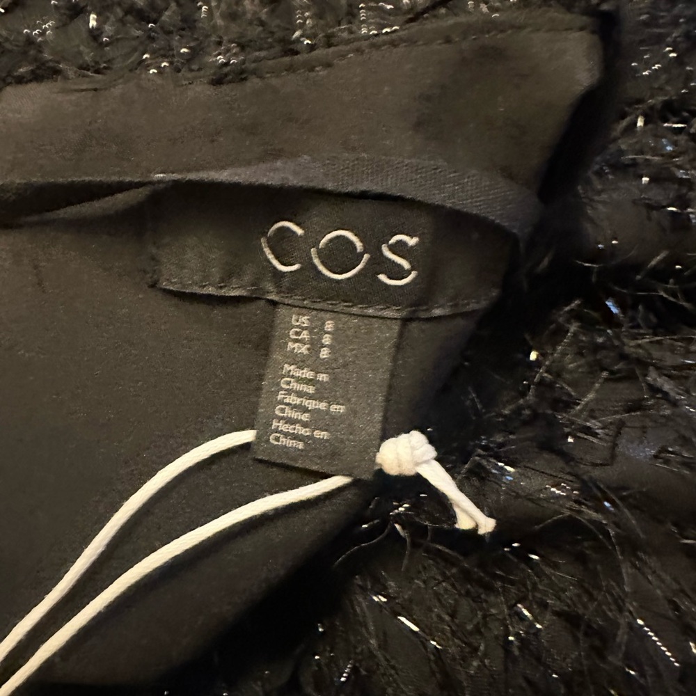 NWOT COS Black Textured Sleeveless Dress - Picture 6 of 10